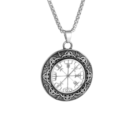 Collier personnalisable homme boussole viking le cadeau porte-bonheur