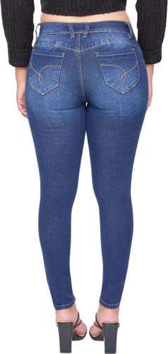 Ymi Womens Wannabettabutt Mid-Rise Skinny Made With Recycled Fibers Jeans, S2845, 7 Us #TOP2