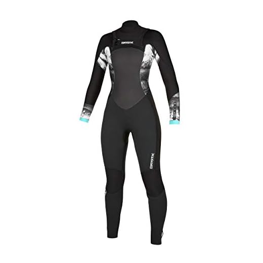 Mystic Watersports - Surf Kitesurf & Windsurfing Damen Diva 5/3 Double Chest Zip Neoprenanzug - Schwarz - Thermal Warm Heat