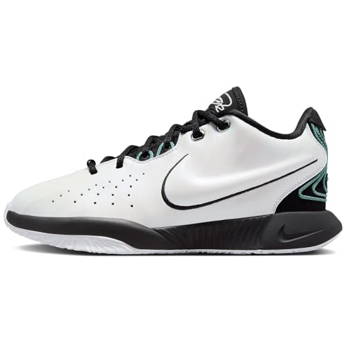 NIKE Lebron XXI Conchiolin Big Kids' Basketball Shoes (FZ7189-100, White/Bicoastal/Photon Dust/Black) Size 3.5