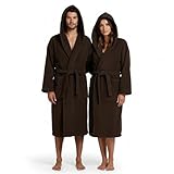 DISEÑO ELEGANTE TIPO HOTEL – Albornoz unisex con cuello smoking, cinturón ajustable y dos bolsillos laterales amplios. Estilo clásico y funcional, ideal como albornoz de baño, ducha, spa, piscina o uso diario en casa.