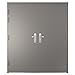 VIZ-PRO Quick Mount Double Steel Security Door with Frame and Hardware, Gray Right Side-Active Leaf Outward