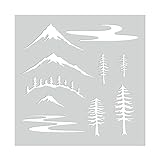 Hero Arts SA164 Mountain Scene Mylar Stencil