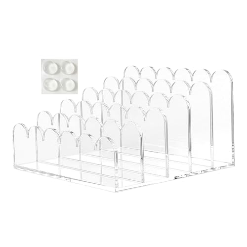 Support de Stockage Acrylique Clair avec 5 Compartiments Range Lettres Cahiers - 2