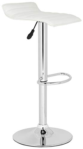 Safavieh Home Collection Kemonti Blanco Butaco Ajustable Giratorio con Elevación a Gas 22.4-30.9 pulgadas
