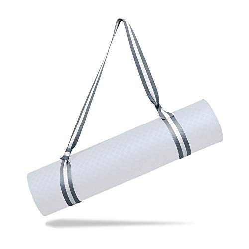 EasyLife185 Yoga Mat Strap Sling, [Yoga Mat Not Included] Adjustable Durable Cotton Yoga Mat Carrier, Durable and Comfy Delicate Texture, Doubles As Yoga Strap