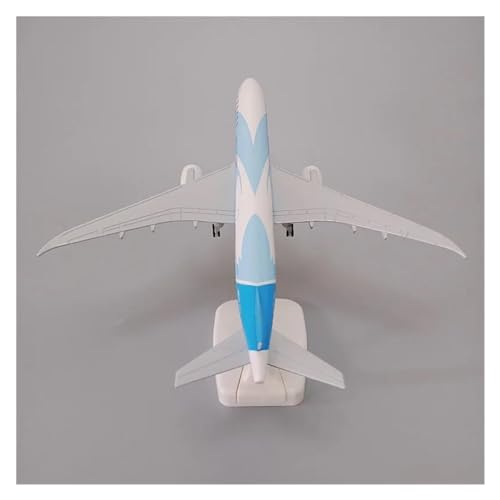 Modelo de avión Boeing 787 miniatura metálica de 19cm para decorar despachos 5