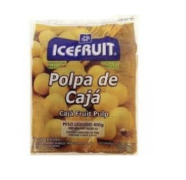 Polpa de Fruta Helado Cajá 14.11 oz - Pack de 4 x 14.11 oz - Pulpa Congelada Brasileña Fruta Caja