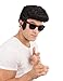 NEW BLACK GREASE WIG ELVIS STYLE WITH QUIFF (peluca)
