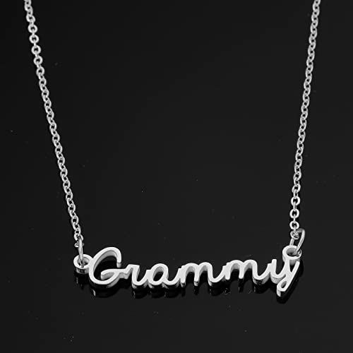 HUTIMY Grammy Necklace Gifts for Women Grandmother Jewelry from Granddaughter Birthday Mothers Day Best Grammy Necklace3