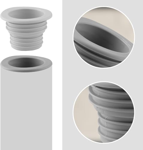 Image of Drain Pipe Seal Hose Silicone Plug,Silicone Sealing Plug Kitchen Pipe Sewer Seal Ring Washing Machine Drain Multipurpose Pipe Connector Bathroom Kitchen Laundry (Grey)