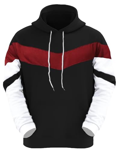 Image of LEOTUDE Men's Full Sleeve Hooded Sweatshirt Material Loopknit