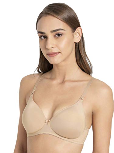 Image of Jockey 1819 Women's Wirefree Padded Microfiber Nylon Elastane Stretch Full Coverage Multiway Styling T-Shirt Bra with Magic Under