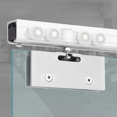 Rail porte coulissante en verre pour corriger le manque de place avec montage plafond robuste