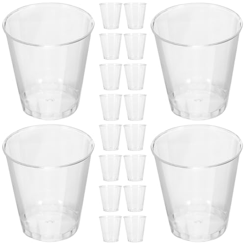 LALAFINA 100個 使い捨てワイングラス 透明プラスチック製 パーティー用飲料カップ な硬質素材 カクテルやジュース対応 多用途家 飲食店向け