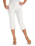 Lee Women's Relaxed Fit Capri Pant, White, 6 Medium