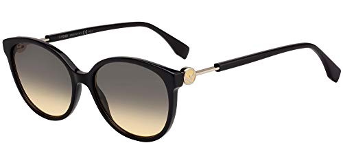 Fendi FF0373/S 807 Black FF0373/S Round Sunglasses Lens Category 2 Size 57mm
