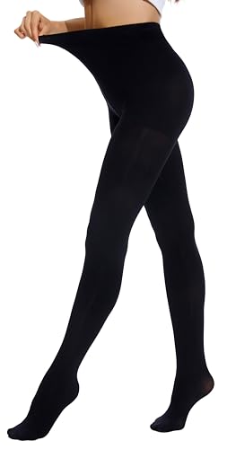 Image of CozyWow 80D Control Top Opaque Tights for Women Matte Pantyhose High Waist