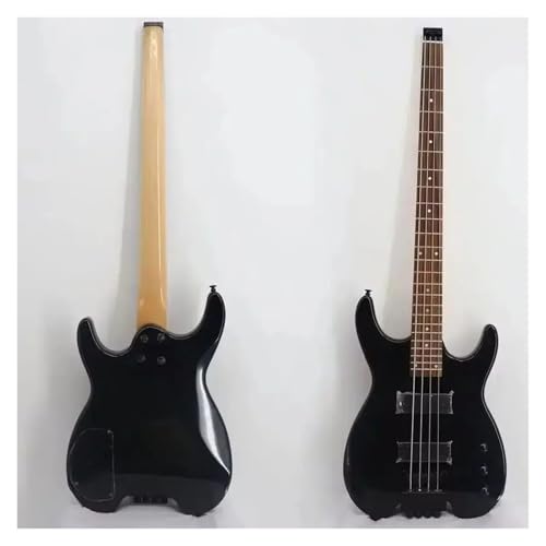 Basse électrique 4 cordes active noire idéale pour le studio et la scène