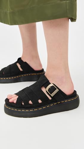 Sandales Maxxy Slide en daim noir de qualité supérieure Dr. Martens 42
