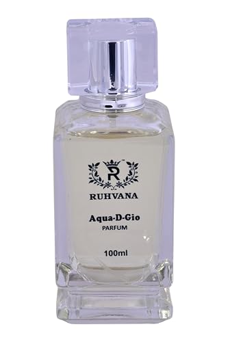 Image of Ruhvana's Aqua-D-Gio Perfume Spray for Men - 100ml Aquatic Aromatic Long-Lasting Fragrance|Apparel Parfum|Bergamot, Patchouli And Rosemary| Ambery & Musky| Perfect For Gift|Eau De Pafum | Premium Long-Lasting Attar Perfume Oil for Daily & Special Use