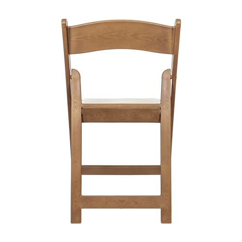 Image of Flash Furniture Hercules Commercial Indoor /Outdoor Folding Event Chair, Wood Look, Weather-Resistant, Lightweight Design, Versatile Use, Chestnut