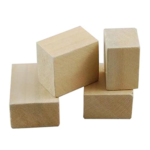 NC 100 Unidades/Pacote 1,5 * 1,5 * 1,5 Cm Blocos de Contas de Madeira Natural Inacabada Artesanato D
