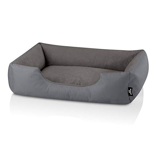 BedDog® Zara colchón para Perro S hasta XXXL, 10 Colores, Cama para Perro, sofá para Perro, Cesta para Perro, XL, Steel-Grey (Gris) Cover