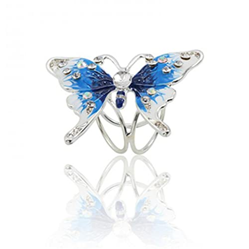 Broche papillon en strass pour femmes et boucle d'écharpe élégante