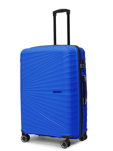 Image of Move-Meant Travel Crew Large Check-in 75Cm Suitcase 8 Wheels Number Lock Poly Carbonate Blue Trolley Bag for Men & Women | 360 Degree Wheeling System Luggage | Trolley Bags for Travel