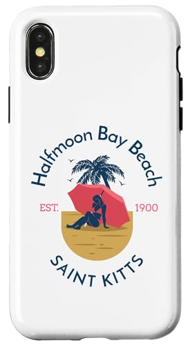 Halfmoon �x�C�r�[�` �Z���g�N���X�g�t�@�[�l�C�r�X �X�}�z�P�[�X iPhone X/XS �p