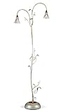 romantische florale Stehlampe im Landhausstil, perfekt als Zusatzbeleuchtung großer Räume, im Schlafzimmer oder Wohnraum ✔