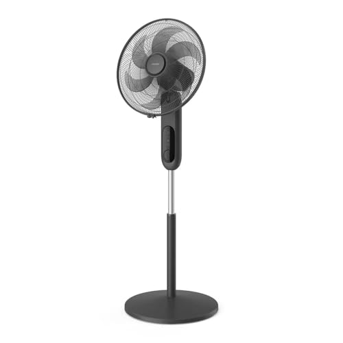 Philips Ventilador torre de largo alcance con difusor de aroma, alcance de flujo de aire de 30 m, ultra silencioso, 38 dB, 3 velocidades con control remoto, temporizador, altura ajustable (112–131 cm