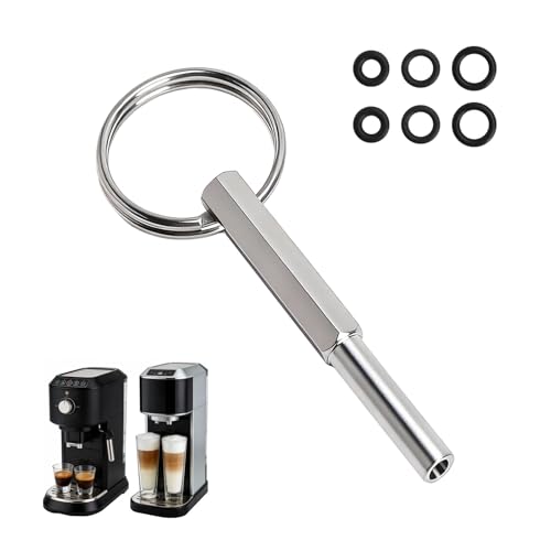 TMZELOA Llave de cabeza ovalada con llavero, herramienta de reparación de puntas ovaladas de acero inoxidable, compatible con Jura/Krups Siziliana/AEG automáticas automáticas para mantenimiento de