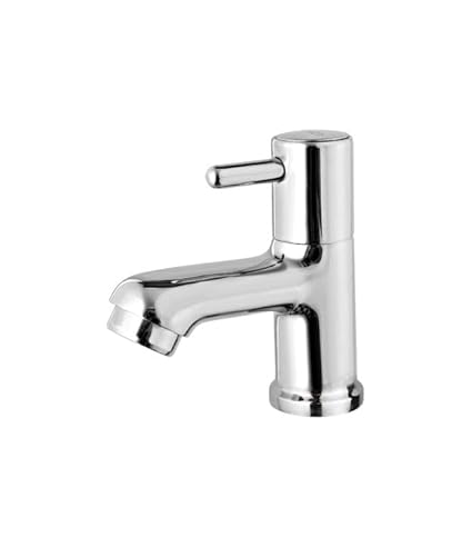 THOISEWELT Wash Basin Single Lever Pillar Cock Full Brass Body Chrome Finish (SW-48-101)