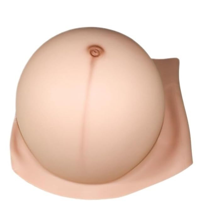 Fake Pregnant Belly for 3-10 Months DlY Inflatable, Silicone Fake Pregnancy Belly Twins Tummy Cosplay(#4,M)