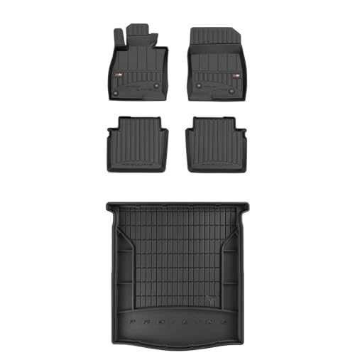 Tapis de sol voiture FROGUM ProLine 3D en caoutchouc pour Mazda 6 III 2012-2018 avec protection de coffre
