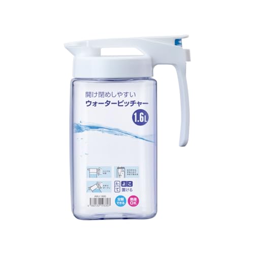 At Quality 冷水筒 ウォーターピッチャー 1.6L 横置き可能 開け閉めしやすい AWJ-1600
