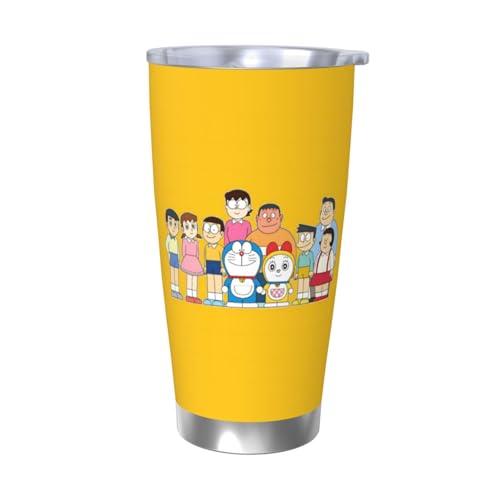 ドラえもん 水筒 真空断熱ケータイマグ 600ml ステンレスボトル 車用 直飲み 保温 保冷 フタ付きコーヒーカップ アウトドア 車のネイブに最適 スポーツタイプ ステンレスクールボトル 軽量 隔? 水筒 男の子 女の子
