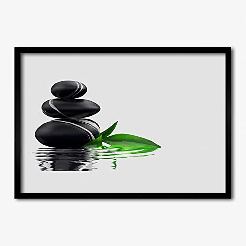 Affiche avec cadre en MDF Tulup 70x50 de haute finition motif nature et eau