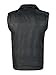 DSDZ Fashion Mens Faux Leather PU Biker Punk Vest Zippers Slim Fit Male Sleeveless Waistcoat For Men Black XL