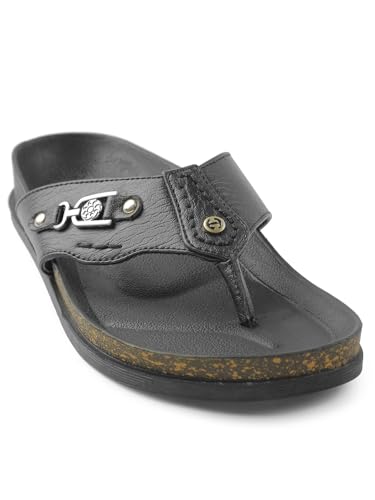 Image of Liberty Healers CSS-28E Casual Slipper For Men With PU Sole | Comfortable and Lightweight | Trendy Design | Soft Insole | Stylish Footwear and Cushioned Footbed