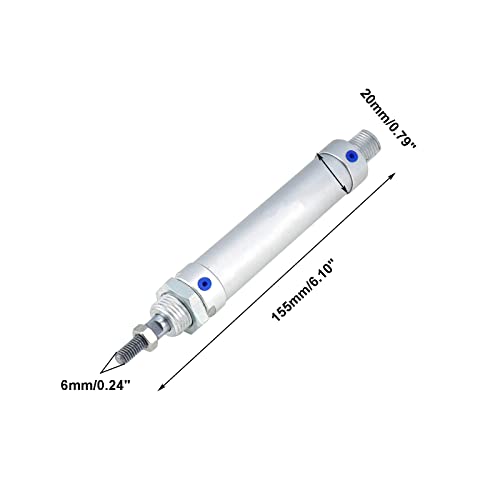 Sydien 16Mm Bore 50Mm Stroke Pneumatic Air Cylinder Single Rod Double Action With Y Connector And 2Pcs Pneumatic Quick Fittings (Mal16X50) #TOP4