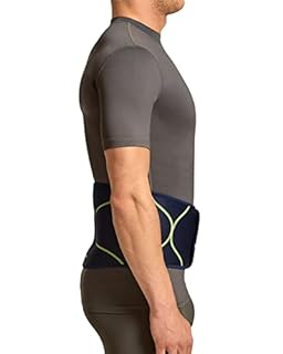 Tommie Copper Men’s Comfort Back Brace, Sweat Wicking Breathable Back & Muscle Compression Support for Everyday - Dark Navy - Large/X-Large