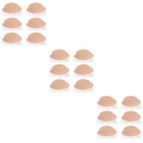 FOMIYES 3sets Lash Practice Eyelids Simulated Eyelashes Removable for Eyelash Mannequin 3pairs*3