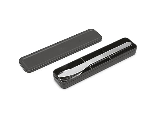 Brabantia - Make & Take Cutlery Set with Case - Set of 3: Knife, Spoon, & Fork - Hygienic Compact Design - Stainless Steel - Dishwasher Safe - Travel Cutlery Set for 1 Person - Dark Grey - Image 4