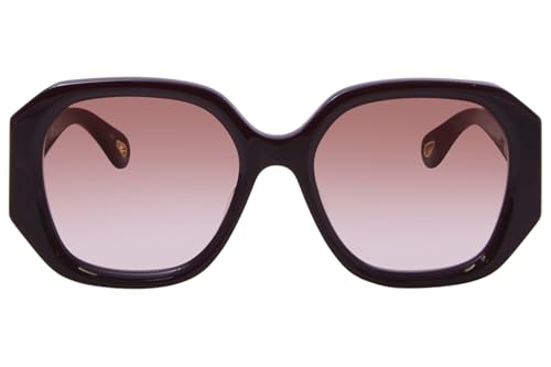 Chloe CH0236S 003 Sunglasses Women's Burgundy/Orange Rectangle Shape 56mm2