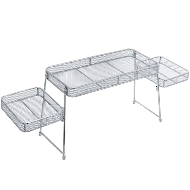 MyGift Chrome Plated Metal Over The Sink Organizer Shelf Rack, 3 Tiered Bathroom or Kitchen Sink Storage Display Caddy