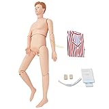 CZSBXBHD Geduldig Pflegepuppe, Pflegepraktikum Trainingssimulation Menschliches Modell Mit Simulation Viszerale & Austauschbare Wundmodule & Aufbewahrungstasche F&uuml;r Studenten Ausbildung