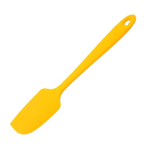 Ginddy Non-Stick Baking Spatula Silicone,Kitchen Food Grade Silicone Spatula Silicone Spatulas for Cooking Heat Flexible Mini Silicone Spatulas Cream Jar Spatula for Cooking,Baking and Mixing(Yellow)